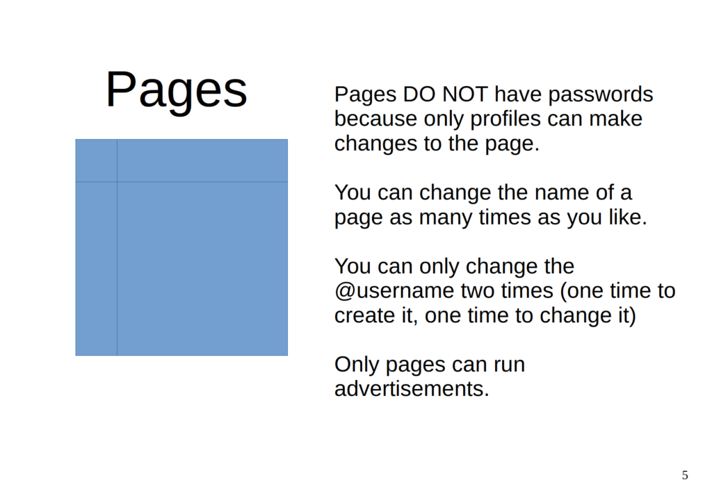 Understanding Facebook Profiles and Pages – banaEnglish.org